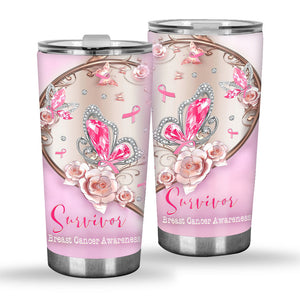 Survivor - Breast Cancer Awareness Tumbler 0622