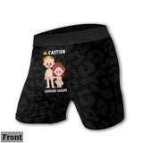 Caution Choking Hazard Slippery When Wet - Personalized Couple Women Briefs & Men Boxer Briefs