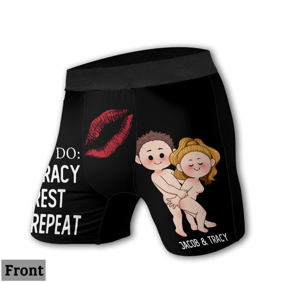 To Do List - Personalized Couple Women Briefs & Men Boxer Briefs