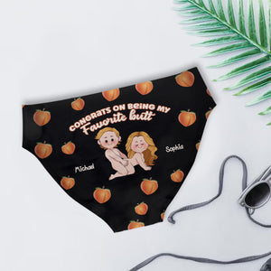 Congrats On Being My Favorite - Personalized Couple Women Briefs & Men Boxer Briefs