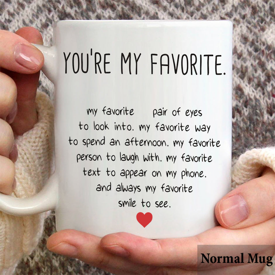 You're My Favorite Thing To Do - Personalized Couple Mug