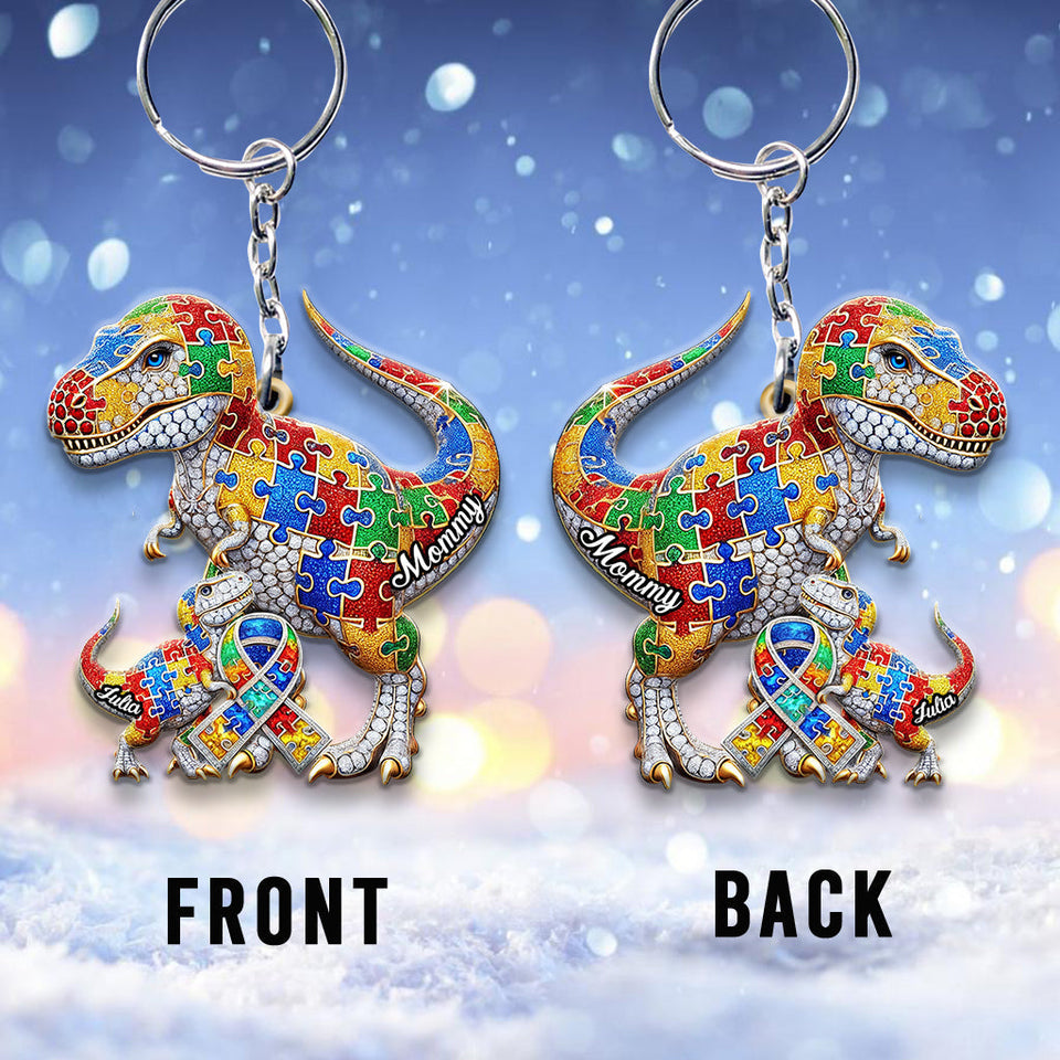 Strong Mama - Personalized Autism Awareness Keychain