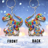 Strong Mama - Personalized Autism Awareness Keychain