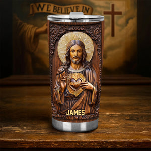 Sacred Heart Jesus - Personalized Christian Tumbler