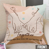 Together From Our First Kiss Till Out Last Breath - Personalized Couple Throw Pillow