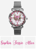 Faith Hope Love - Personalized Breast Cancer Awareness Women Hand Watch