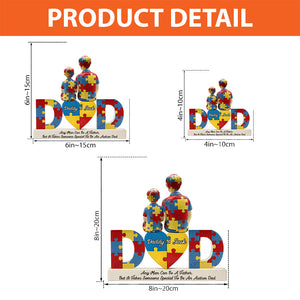Austism Dad - Personalized Autism Awareness Custom Shaped Acrylic Plaque