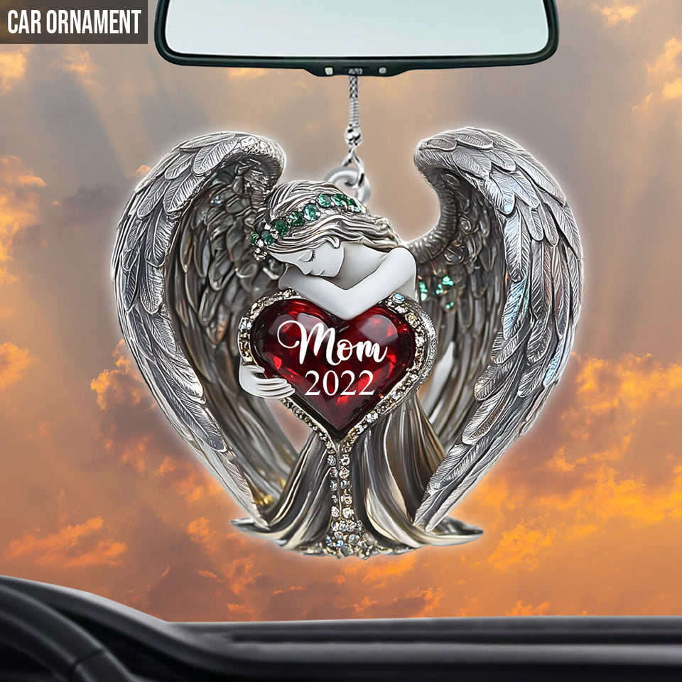 Angel Wings - Personalized Memorial Transparent Car Ornament