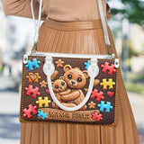 Mama Bear - Autism Awareness Leather Handbag