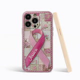 Breast Cancer Awareness - Personalized Breast Cancer Awareness Leather Phone Case
