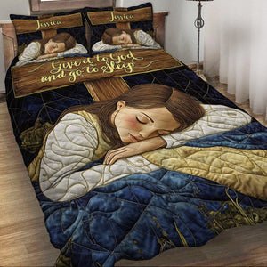 Give It To God - Personalized Christian Quilt Set