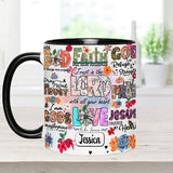Pray Wait Trust - Personalized Christian Accent Mug