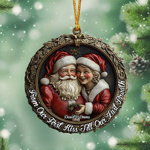 From Our First Kiss Till Our Last Breath - Personalized Couple Ornament