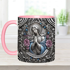 You're Forever Protected By Mary - Personalized Christian Accent Mug