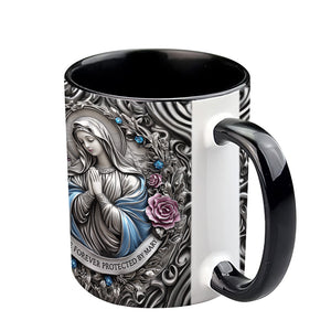 You're Forever Protected By Mary - Personalized Christian Accent Mug