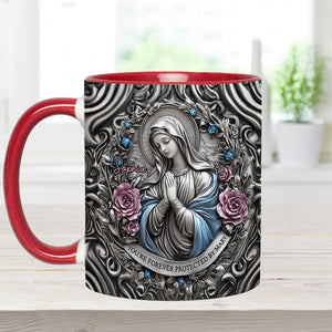 You're Forever Protected By Mary - Personalized Christian Accent Mug