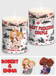 Best Couple Ever - Personalized Couple Candle With Wooden Lid