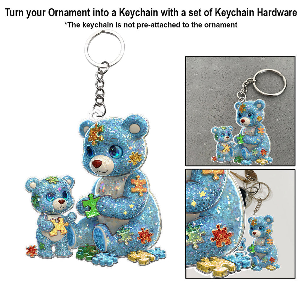 Mama Bear - Autism Awareness Ornament
