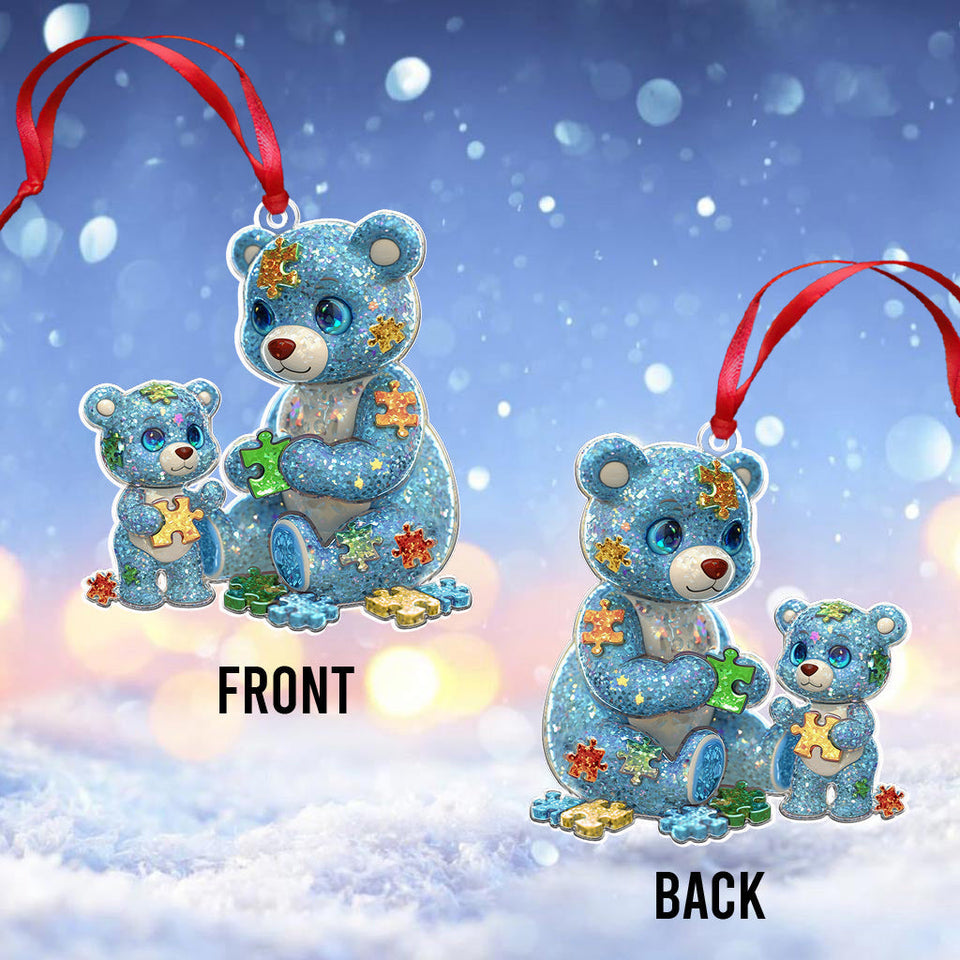 Mama Bear - Autism Awareness Ornament