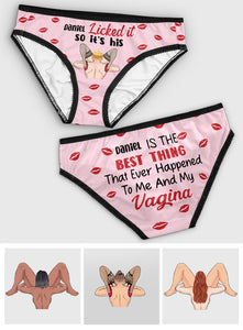 The Best Thing - Personalized Couple Lace Border Women Briefs