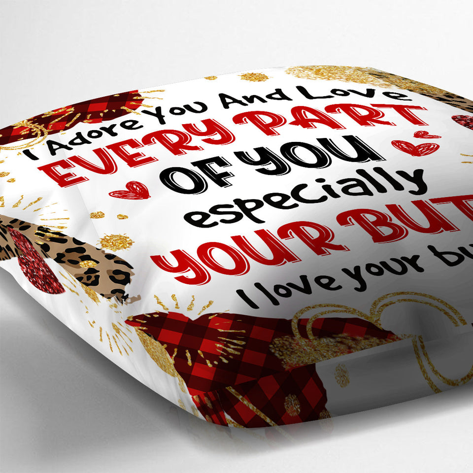 I Adore You And Love Every Part Of You - Personalized Couple Throw Pillow