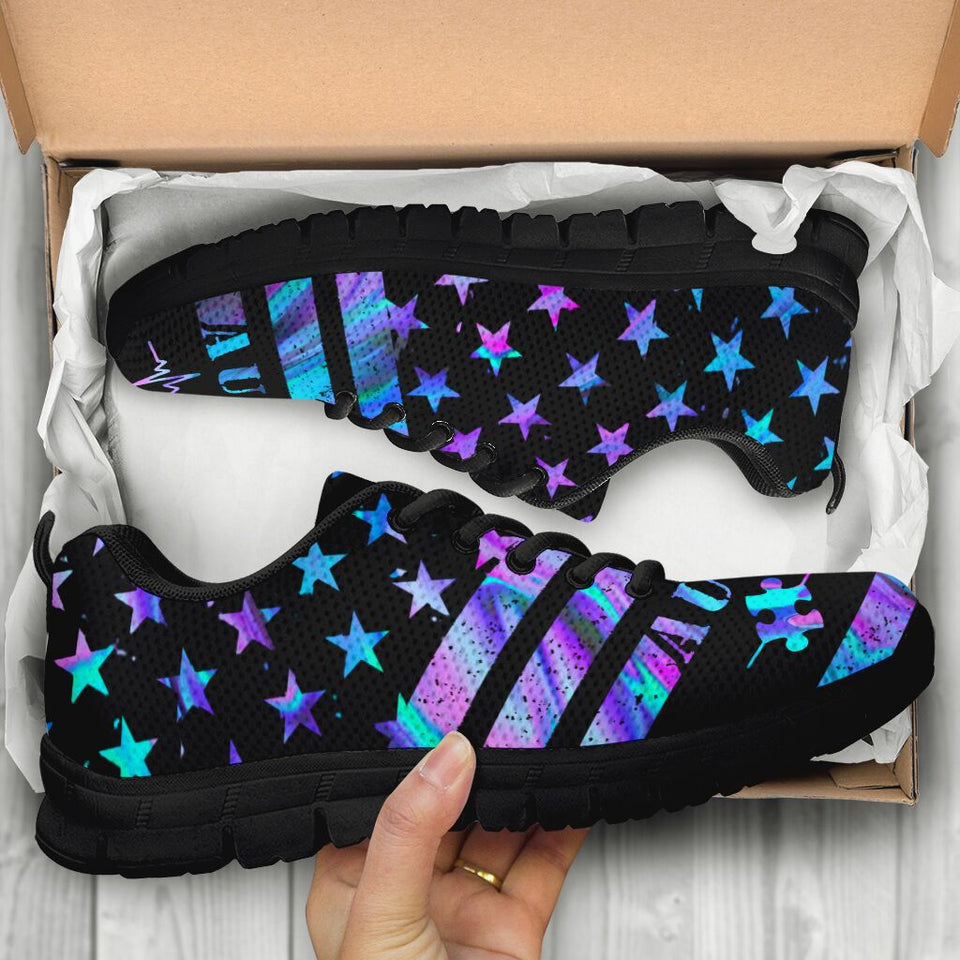 Autism Awareness American Flag Autism Awareness Sneakers 0622