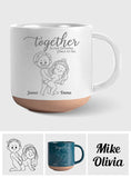 I Love You - Personalized Couple Engraved Pottery Mug