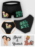 One Lucky Butt Lucky Clover Shamrock Naughty - Personalized Couple Lace Border Women Briefs And Men’s Boxer Briefs