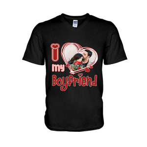 I Love My Boyfriend/Girlfriend/Husband/Wife - Personalized Couple T-shirt And Hoodie