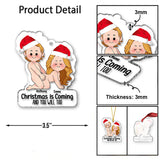 Christmas is Coming - Personalized Couple Transparent Ornament