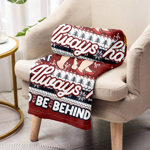 Always Happy To Be Behind You - Personalized Couple Blanket