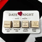 Date Night Dice - gift for husband, wife, girlfriend - Personalized Wooden Dice