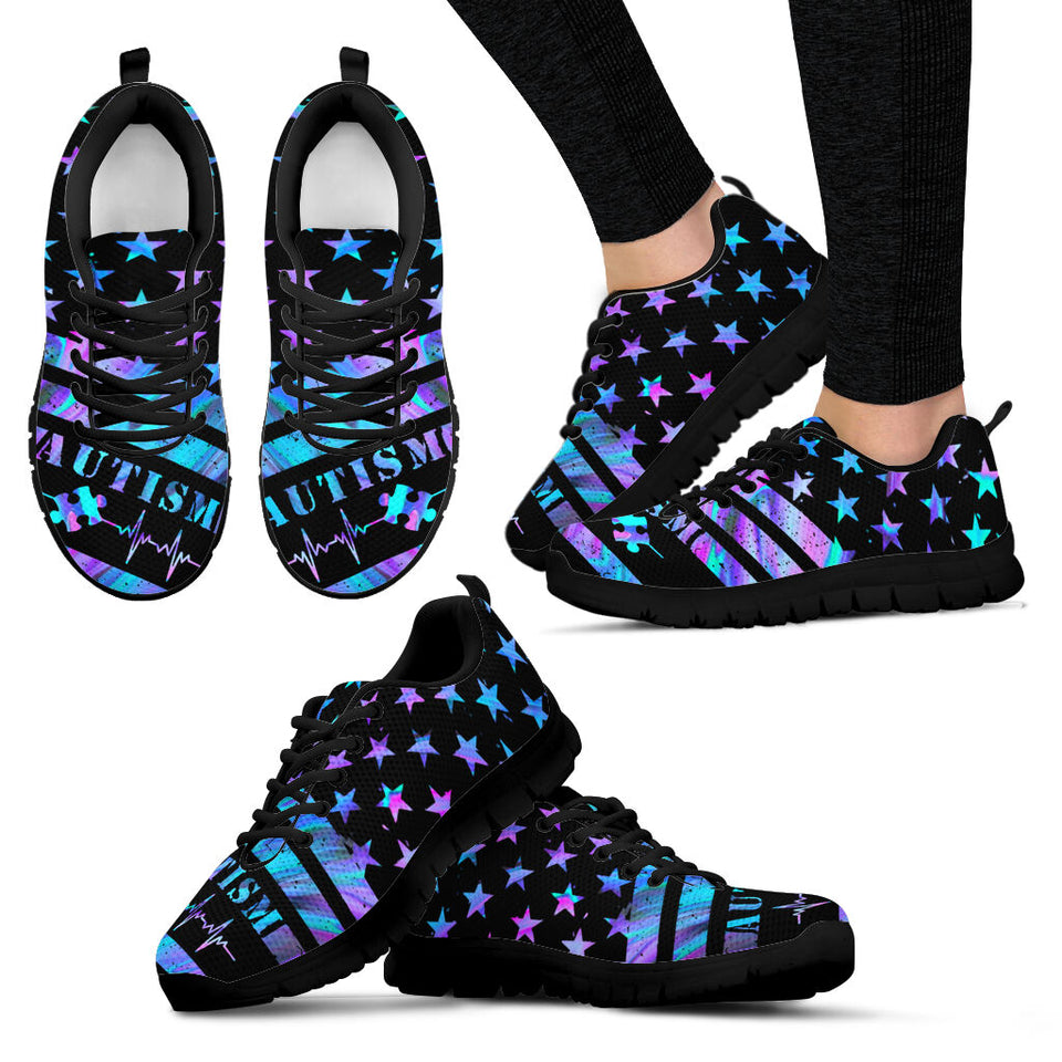 Autism Awareness American Flag Autism Awareness Sneakers 0622