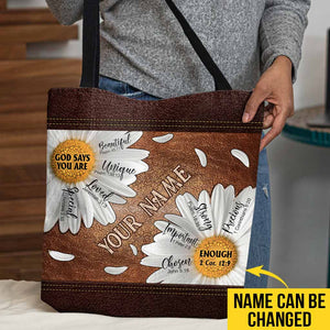 God Says You Are - Jesus Christian Personalized Tote Bag