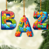 Any Letter Puzzle - Personalized Autism Awareness Ornament
