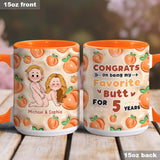 Congrats On Being My Favorite Butt - gift for husband, wife, boyfriend, girlfriend - Personalized Accent Mug