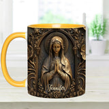 Vintage Virgin Mary - Personalized Christian Accent Mug