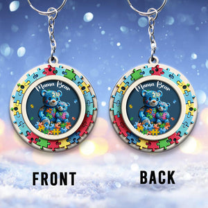 Mama Bear - Autism Awareness Keychain
