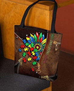 Autism Accept Understand Love - Autism Awareness Tote Bag 0921