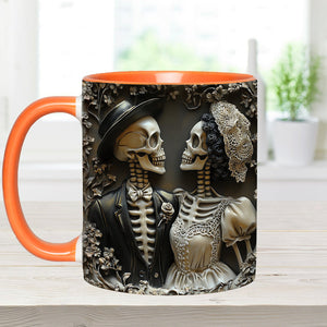 Til Death Do Us Part - Personalized Couple Accent Mug