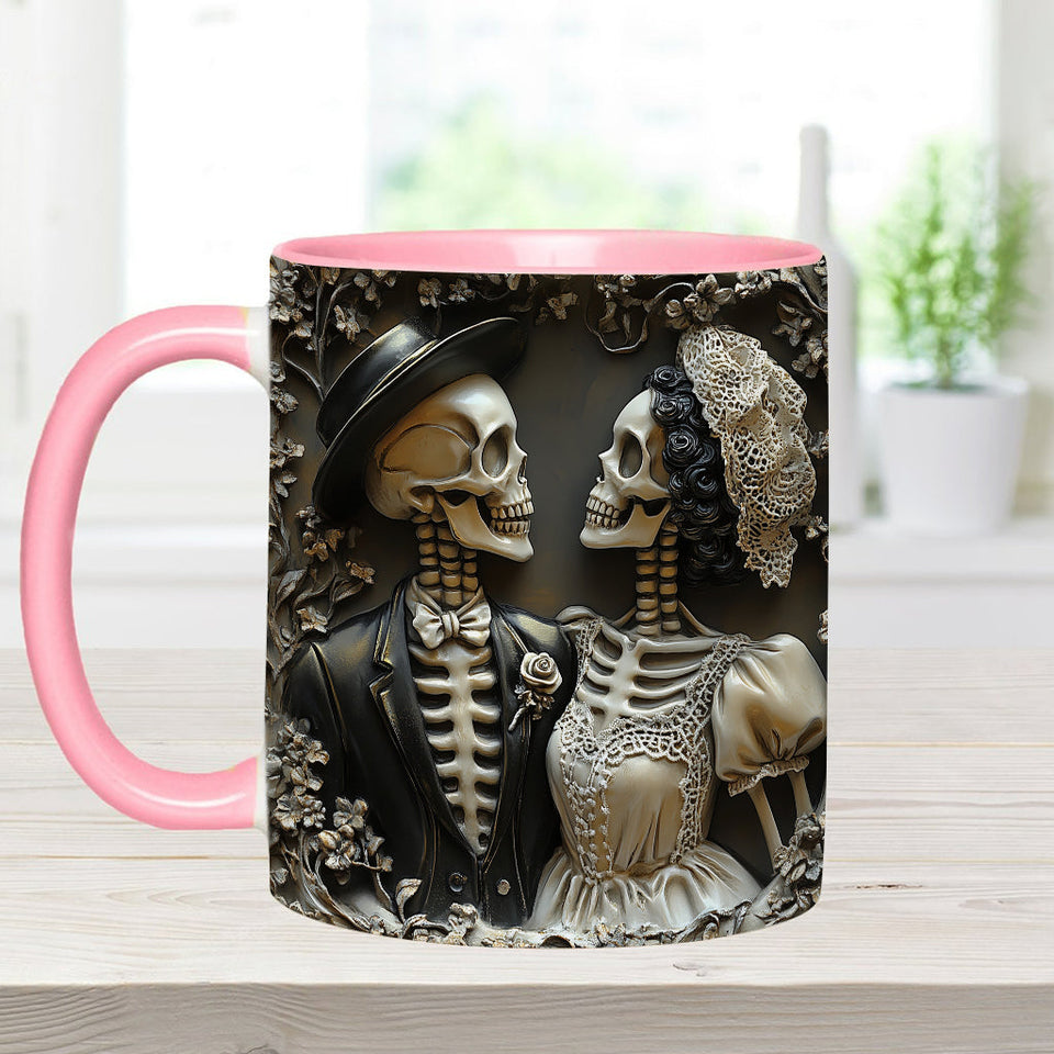 Til Death Do Us Part - Personalized Couple Accent Mug