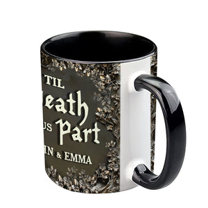 Til Death Do Us Part - Personalized Couple Accent Mug