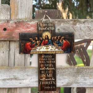 I Am The Bread Of Life - Christian Custom Shaped Wood Sign