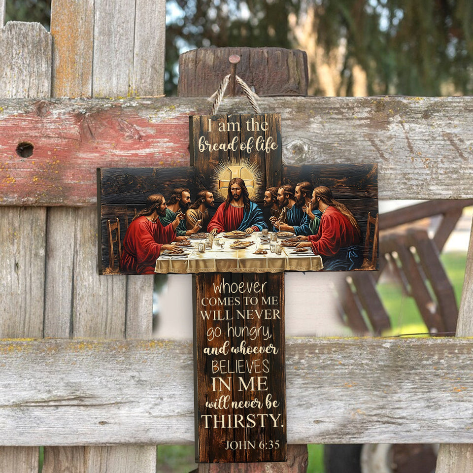 I Am The Bread Of Life - Christian Custom Shaped Wood Sign