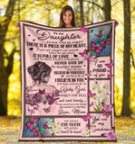 To My Daughter Breast Cancer Awareness Blanket 0622