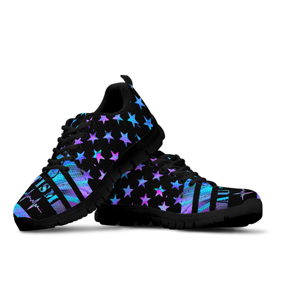 Autism Awareness American Flag Autism Awareness Sneakers 0622