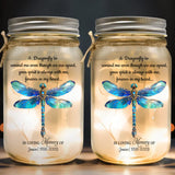 A Dragonfly To Remind Me Of You - Personalized Memorial Mason Jar Light