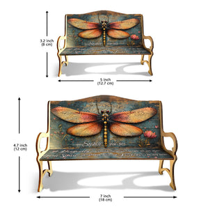 A Dragonfly To Remind Me Of You - Personalized Memorial Wooden Bench