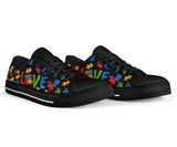 Puzzle Pieces Autism Awareness Low Top Shoes 0622