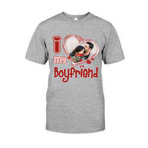 I Love My Boyfriend/Girlfriend/Husband/Wife - Personalized Couple T-shirt And Hoodie